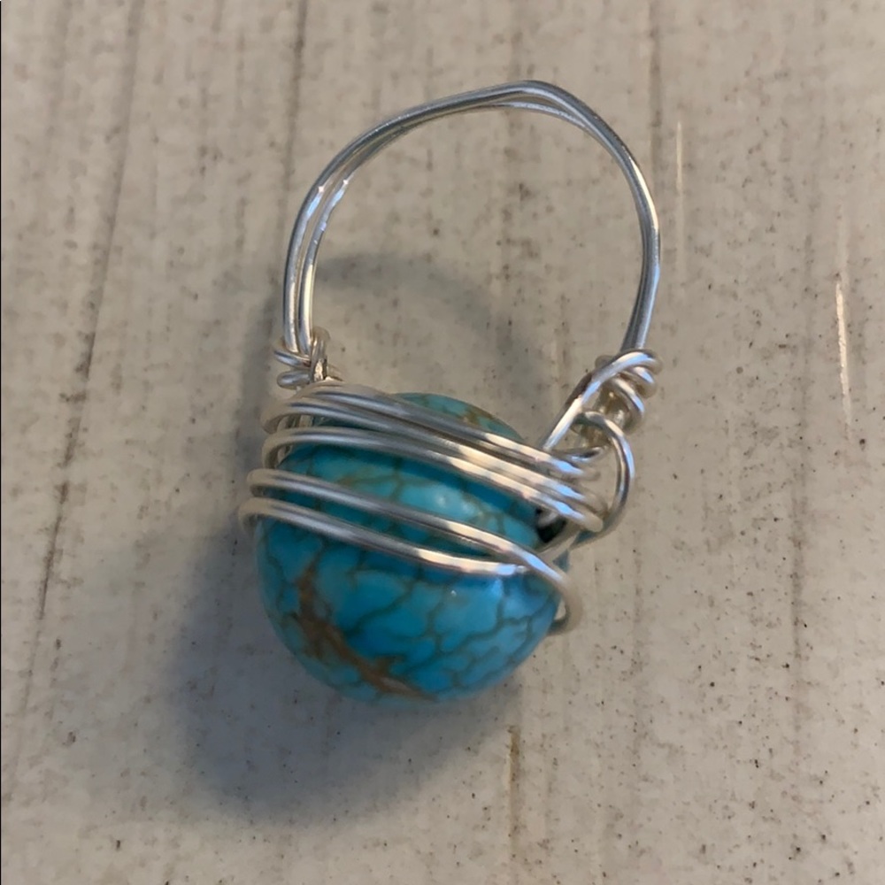 Handmade turquoise ring - Picture 5 of 6